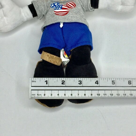 Disney Mickey Mouse 10" Mini Bean Bag Patriotic Plush Toy American Flag Stuffie - Picture 7 of 9